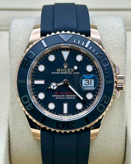 2023 Rolex Yacht-Master 40MM Black Dial Oysterflex Strap (126655)