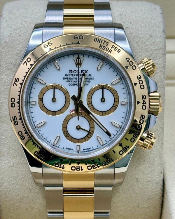 2025 Rolex Cosmograph Daytona 40MM White Dial Two-Tone Oyster Bracelet (126503)