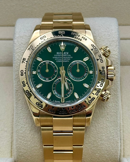 2017 Rolex Cosmograph Daytona "John Mayer" 40MM Green Dial Yellow Gold Oyster Bracelet (116508)