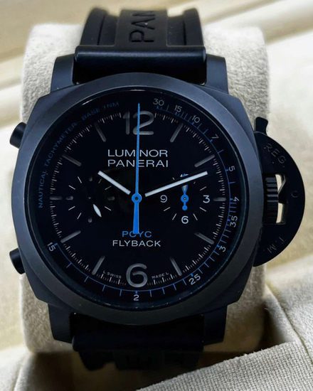 2020 Panerai Luminor Yachts Challenge Chrono Flyback 44MM Black Dial Rubber Strap (PAM00788)