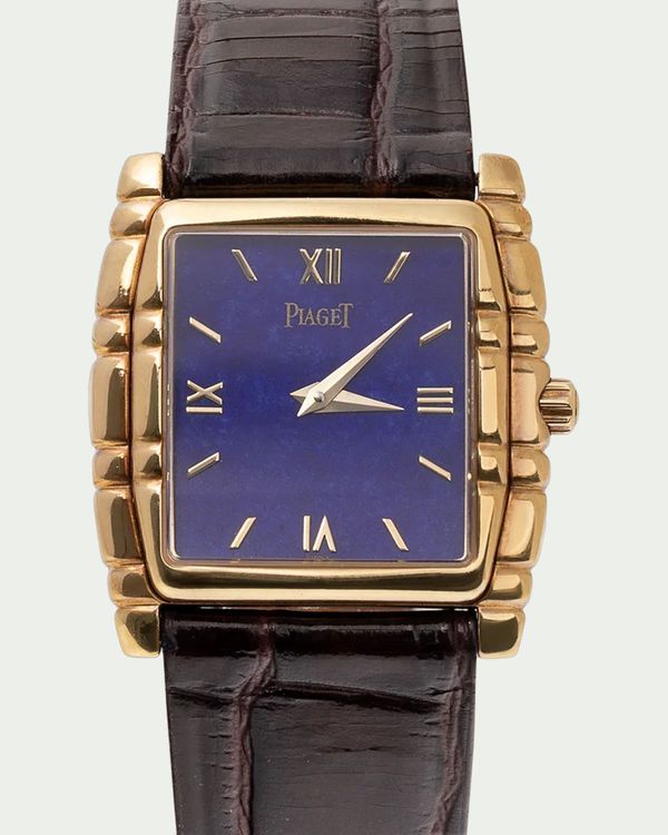 Piaget Tanagra 32MM Quartz Lapis Lazuli Dial Leather Strap (17061)