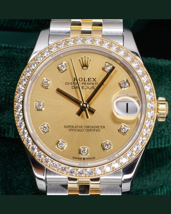 2023 Rolex Datejust 31MM Champagne Dial Dual Tone Jubilee Bracelet (278383RBR)