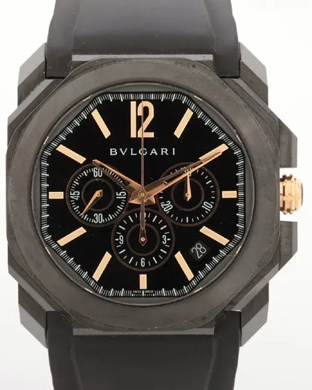 Bvlgari Octo Verocissimo Maserati L.E. 41MM Black Dial Rubber Strap (BGO 41 S CH)