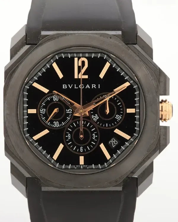 Bvlgari Octo Verocissimo Maserati L.E. 41MM Black Dial Rubber Strap (BGO 41 S CH)
