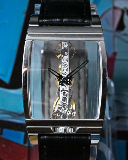 Corum Golden Bridge 32MM Skeleton Dial Leather Strap (113.550.59)