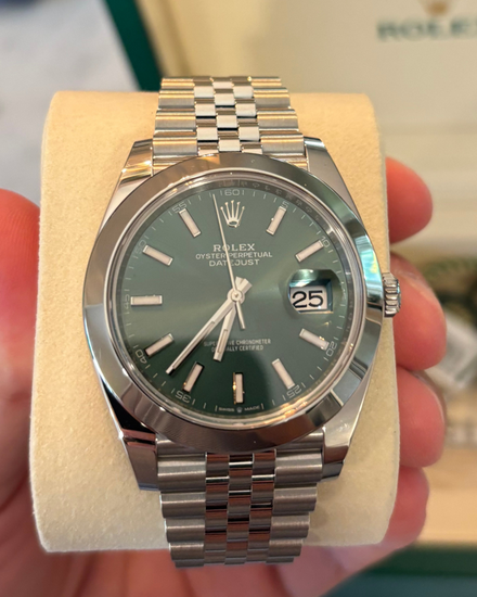 2026 Rolex Datejust 41MM Green Dial Jubilee Bracelet (126300)