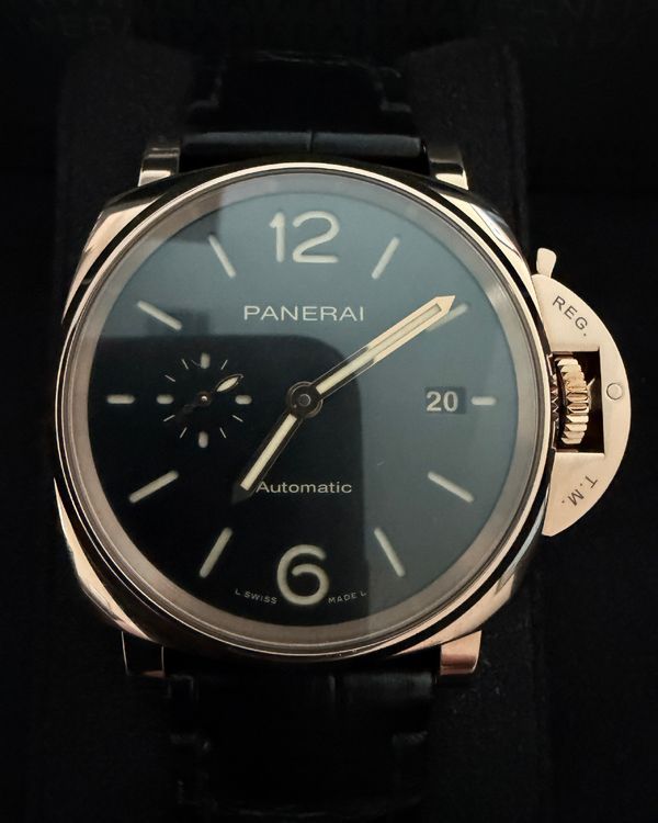 2023 Panerai Luminor Due L.E. 42MM Black Dial Leather Strap (PAM01041)
