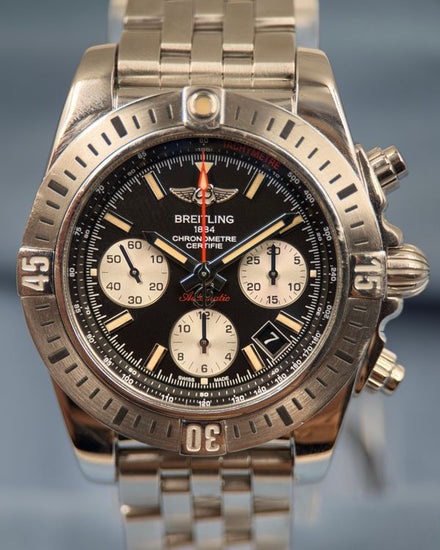 No Reserve - Breitling Chronomat Airborne "30th Anniversary" S.E. 41MM Black Dial Steel Bracelet (AB0144)