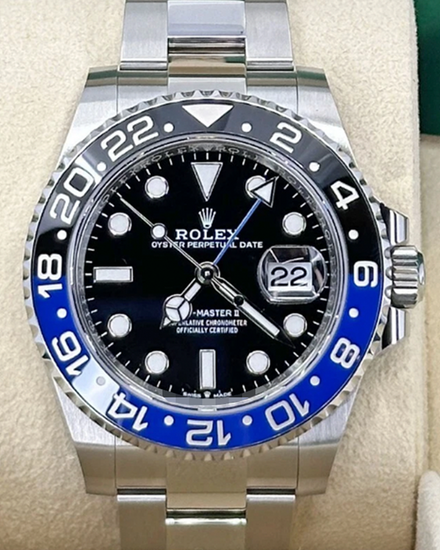 2022 Rolex GMT-Master II "Batman" 40MM Black Dial Oyster Bracelet (126710BLNR)