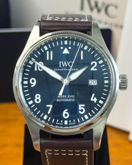 2020 IWC Schaffhausen Pilot Mark XVIII "Le Petit Prince" 40MM Blue Dial Leather Strap (IW327010)