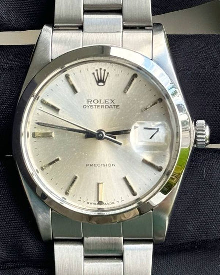 1985 Rolex Oyster Precision Date 34MM Silver Dial Oyster Bracelet (6694)