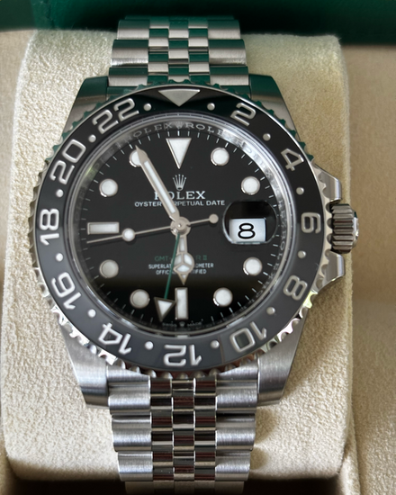 2025 Rolex GMT-Master II "Bruce Wayne" 40MM Black Dial Jubilee Bracelet (126710GRNR)