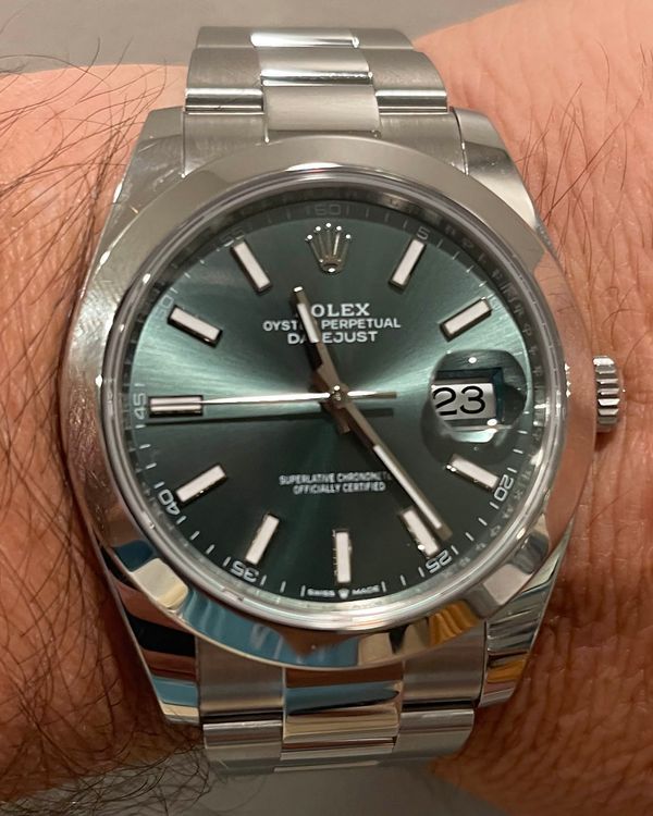 2026 Rolex Datejust 41MM Mint Green Dial Oyster Bracelet(126300)