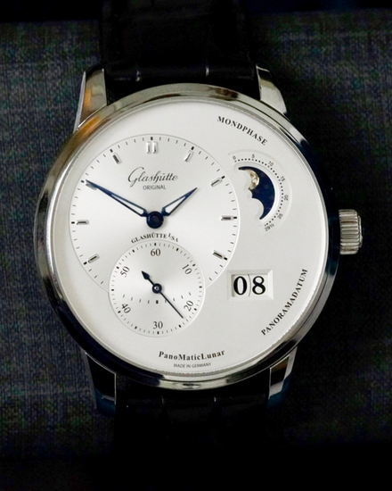 No Reserve - 2024 Glashütte Original PanoMaticLunar 40MM Silver Dial Leather Strap (1-90-02-42-32-05)