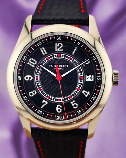 2023 Patek Philippe Calatrava 39MM Black Dial Leather Strap (6007G-010)