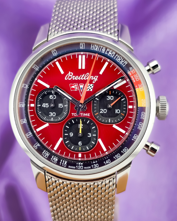 2025 Breitling Top Time B01 Chevrolet Corvette 41MM Red Dial Steel Bracelet (AB01761A1K1A1)