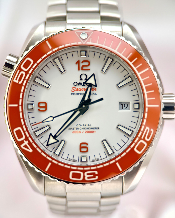 2025 Omega Seamaster Planet Ocean "Creamsicle" 43.5MM White Dial Steel Bracelet (215.30.44.21.04.001)