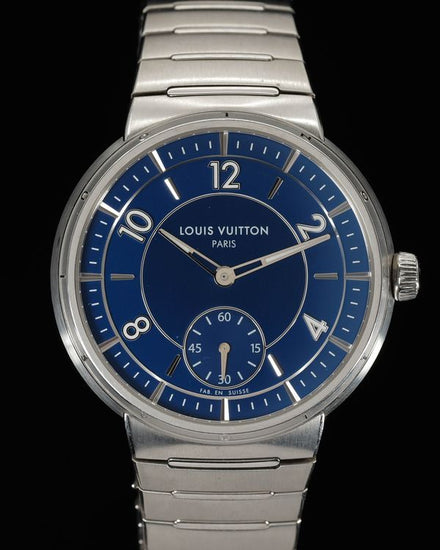 2026 Louis Vuitton Tambour 40MM Blue Dial Steel Bracelet  (W1ST20)