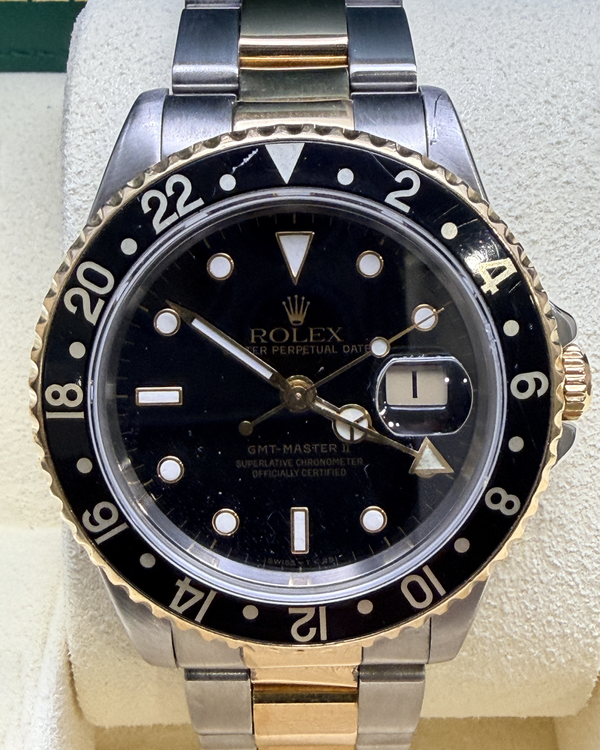 Rolex GMT-Master II 40MM Black Dial Two-Tone Oyster Bracelet (16713)