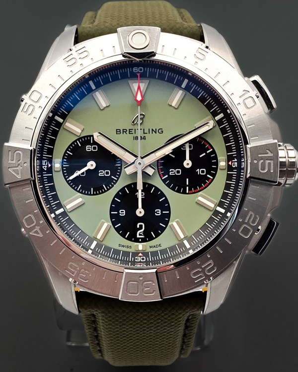 2023 Breitling Avenger B01 Chronograph 44MM Green Dial Textile Strap (AB0147)