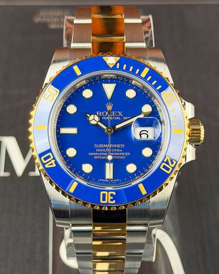 2012 Rolex Submariner Date "Bluesy" 40MM Blue Dial Two-Tone Oyster Bracelet (116613)