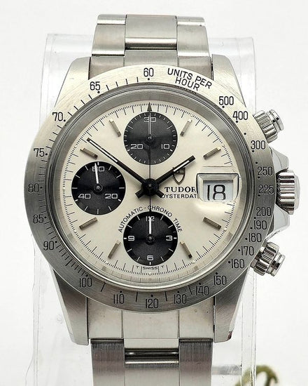 1991 (B Serial) Tudor Prince Oysterdate Big Block 40MM White Dial Steel Bracelet (79180)
