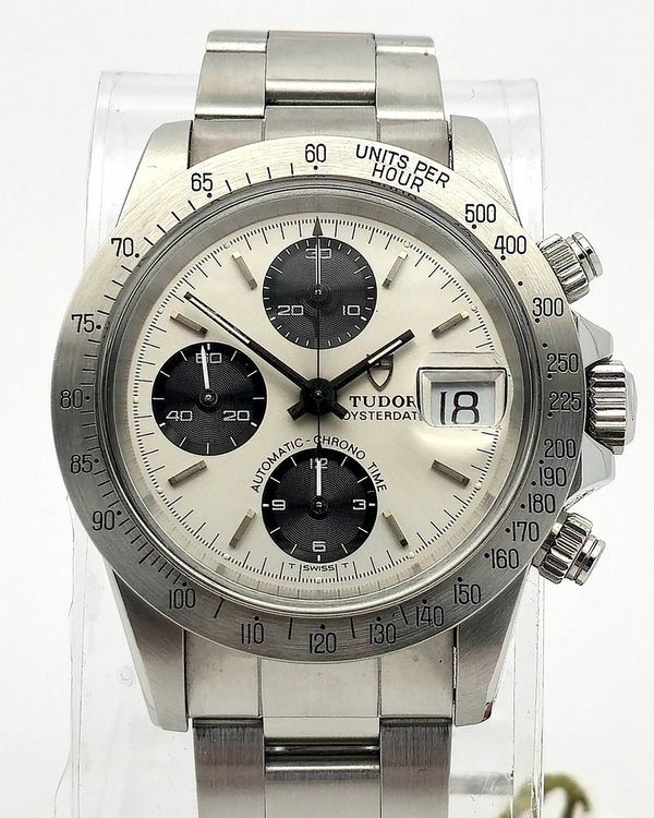 1994 Tudor Oysterdate Big Block 40MM White Dial Steel Bracelet (79180)