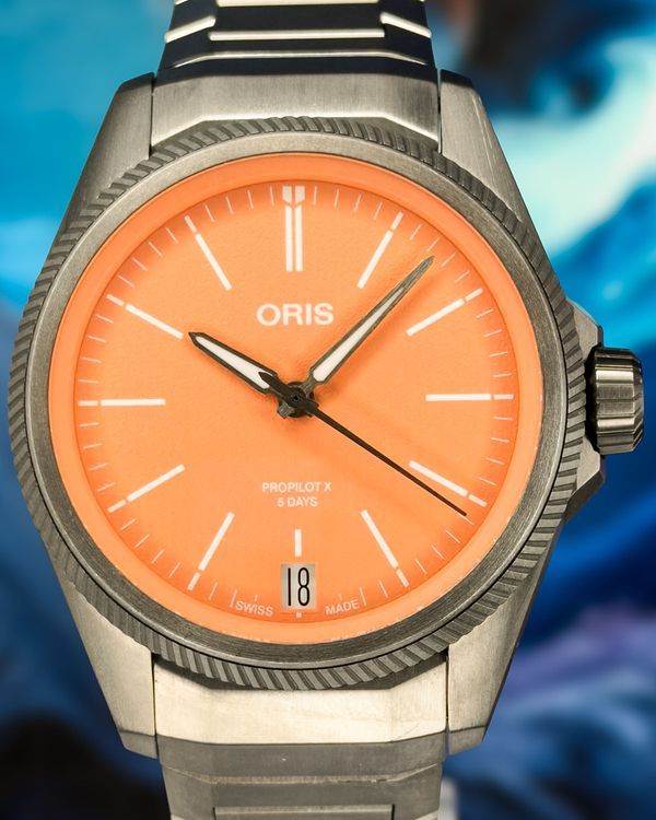 2025 Oris ProPilot X Calibre 400 39MM Pink Dial Titanium Bracelet (01 400 7778 7158)