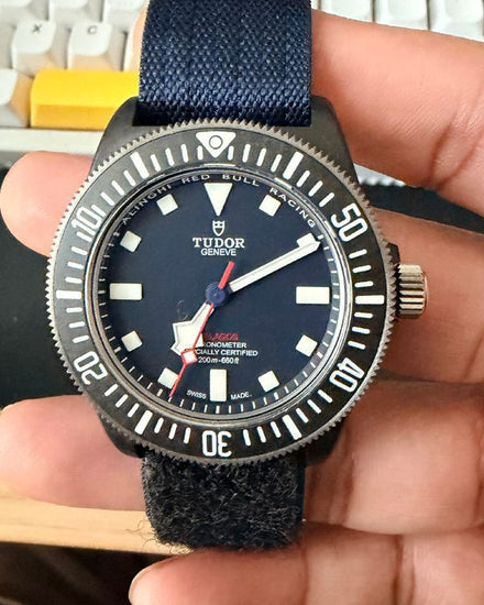 2023 Tudor Pelagos FXD "Alinghi Red Bull Racing" 42MM Blue Dial Textile Strap (25707KN)