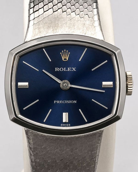 No Reserve - 1978 Rolex Oyster Precision 21MM Blue Dial Steel Bracelet (2649)