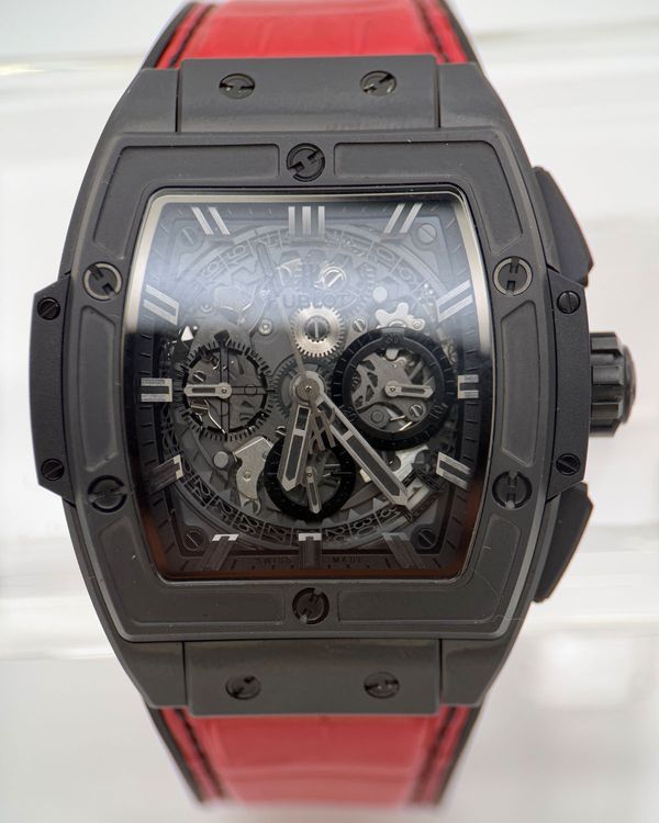 Hublot Spirit of Big Bang All Black L.E. 42MM Skeleton Dial Leather Strap (641.CI.0110.RX)