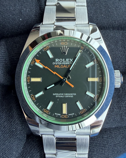 No Reserve - 2022 Rolex Milgauss 40MM Black Dial Oyster Bracelet (116400GV)