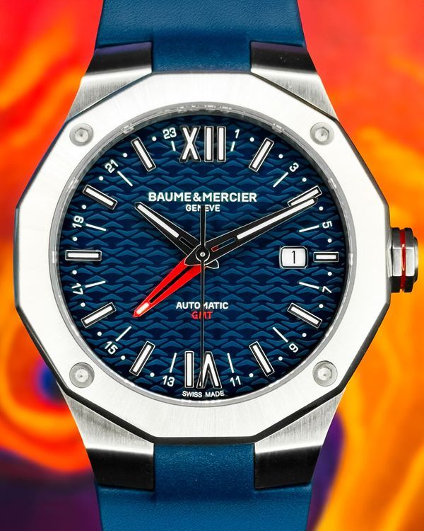 2025 Baume & Mercier Riviera 42MM Blue Dial Rubber Strap (M0A10659)