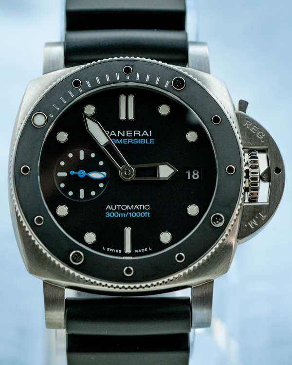 2024 Panerai Submersible 42MM Black Dial Rubber Strap (PAM02683)