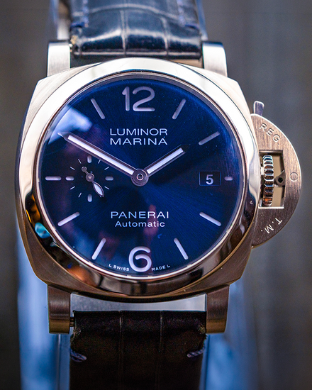 2022 Panerai Luminor Marina Quaranta 40MM Blue Dial Leather Strap (PAM01370)