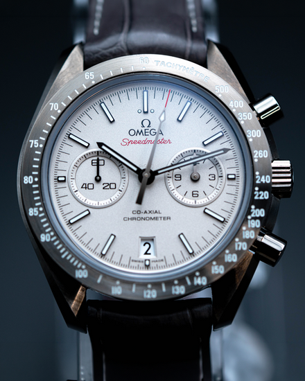 2014 Omega Speedmaster Dark Side of the Moon "Grey Side of the Moon" 44.25MM Grey Dial Leather Strap (311.93.44.51.99.001)