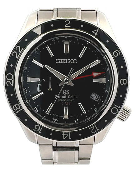 Grand Seiko Sport GMT 44MM Black Dial Steel Bracelet (SBGE001)