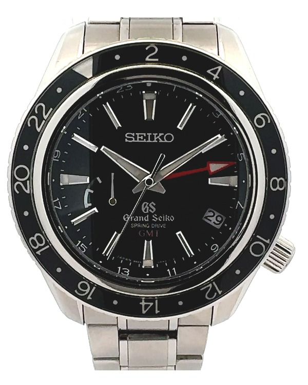 Grand Seiko Sport GMT 44MM Black Dial Steel Bracelet (SBGE001)