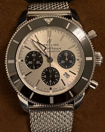 2019 Breitling Superocean Heritage II B01 S.E. 44MM Silver Dial Steel Bracelet (AB0162121G1A1)