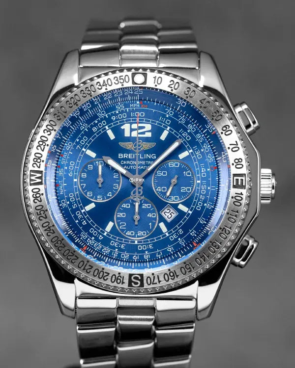 2000 Breitling B-2 44MM Blue Dial Steel Bracelet (A42362)