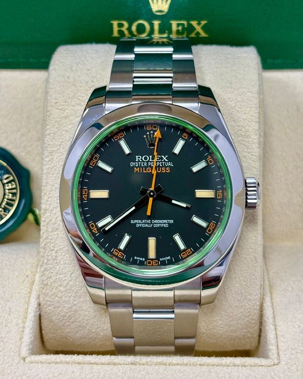 Rolex Milgauss 40MM Black Dial Oyster Bracelet (116400GV)