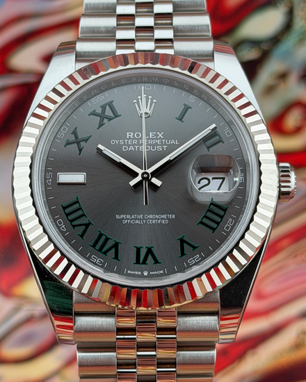 2024 Rolex Datejust "Wimbledon" 41MM Slate Dial Jubilee Bracelet (126334)
