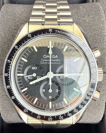 No Reserve - 2024 Omega Speedmaster Professional Moonwatch 42MM Black Dial Steel Bracelet (310.30.42.50.01.002)