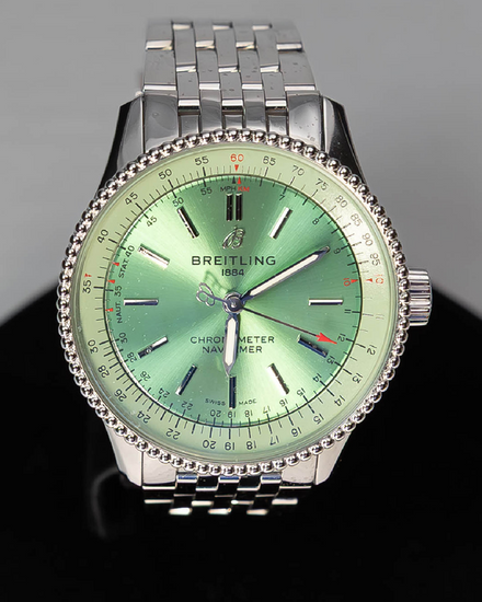 2024 Breitling Navitimer 35MM Green Dial Steel Bracelet (A17395361L1A1)