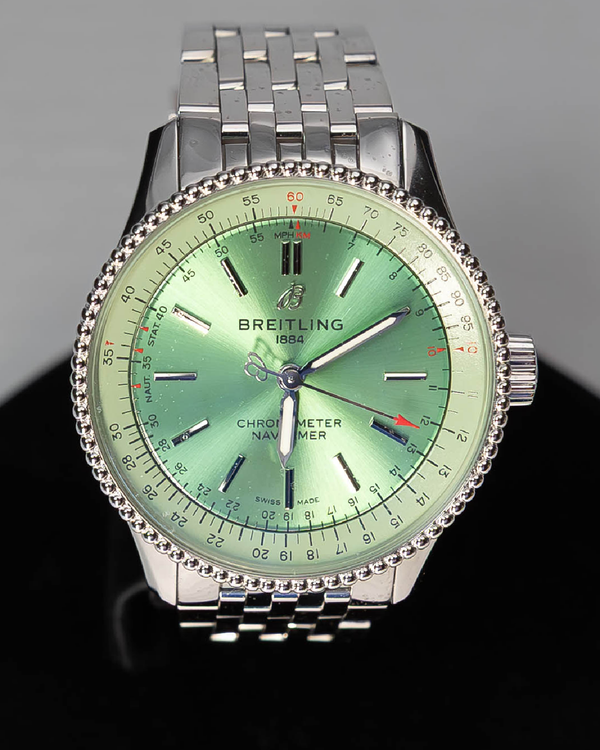 2024 Breitling Navitimer 35MM Green Dial Steel Bracelet (A17395361L1A1)