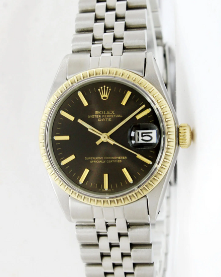 Rolex Oyster Perpetual Date 34MM Aftermarket Brown Dial Aftermarket Jubilee Bracelet (1500)