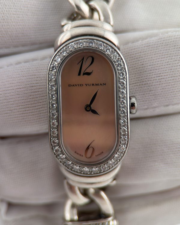 No Reserve - David Yurman 20MM Quartz Mother of Pearl Steel Bracelet (T408-MSS)