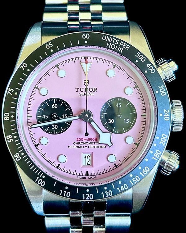 No Reserve - 2026 Tudor Black Bay Chrono "Flamingo" 41MM Pink Dial Steel Bracelet (79360N)