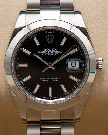 2022 Rolex Datejust 41MM Black Dial Oyster Bracelet (126300)