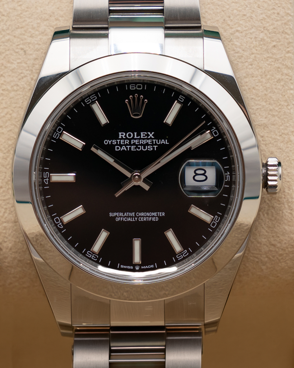 2022 Rolex Datejust 41MM Black Dial Oyster Bracelet (126300)